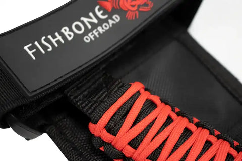 Fishbone Offroad FB55280 - Paracord Grab Handles w/Three Straps Red