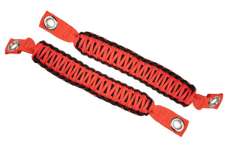 Fishbone Offroad FB55284 - Paracord Grab Handles for A Pillar Sound Bar 07-18 Wrangler JK Red