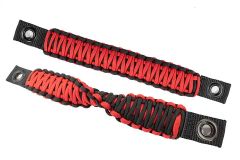 Fishbone Offroad FB55286 - Wrangler Paracord Door Handles Black/Red for 97-06 Jeep