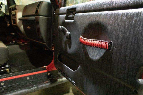 Fishbone Offroad FB55286 - Wrangler Paracord Door Handles Black/Red for 97-06 Jeep