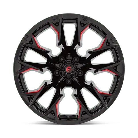 D823 20X12 5X5.0 G-BLK MILL C-RED -44MM