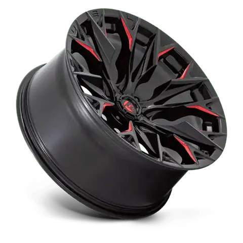 D823 22X10 6X5.5 G-BLK MILL C-RED -18MM