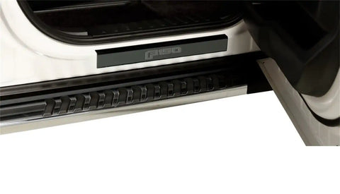 Putco 95185BPFD - Cargo Door Sill Protector Set Black Platinum 4 pc. w/Super Duty Logo