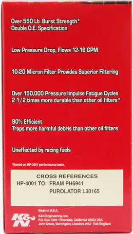 K&N HP-4001 Oil Filter