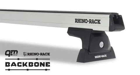 Rhino-Rack JC-00298 Heavy Duty Silver 2 Bar Backbone Roof Rack with RLT600 Legs