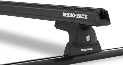 Rhino-Rack JA8621 Heavy Duty RLT600 Trackmount Black 2 Bar Roof Rack