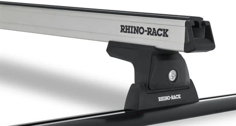 Rhino-Rack JA8620 Heavy Duty RLT600 Trackmount Silver 2 Bar Roof Rack
