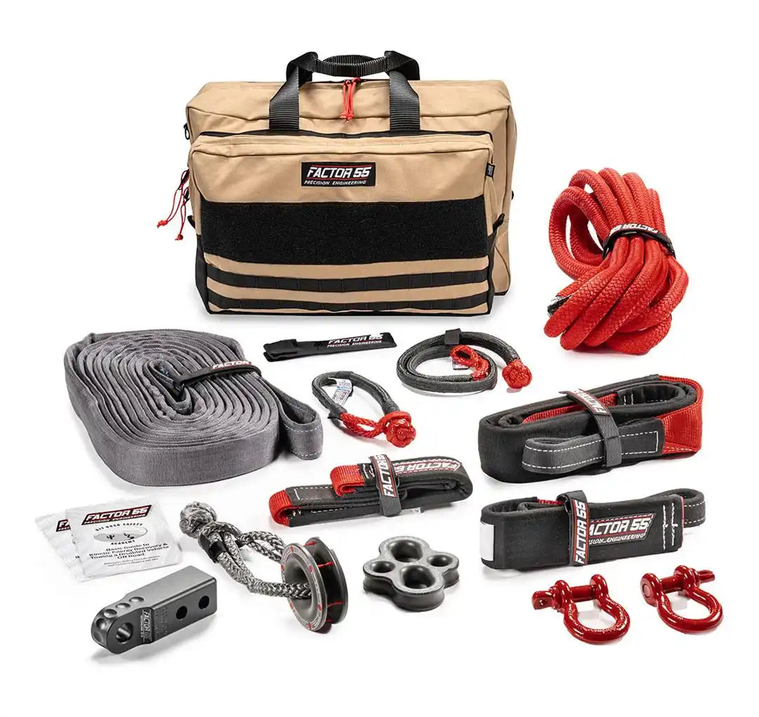 Factor 55 00480-04 Vehicle Recovery Kit Borah Includes 2 Crosby Shackles 3/4 Black/