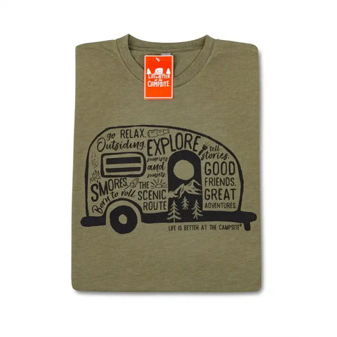 Camco 53340 T Shirt Life Is Better At The Campsite ™ Men's Small Short Sleeve