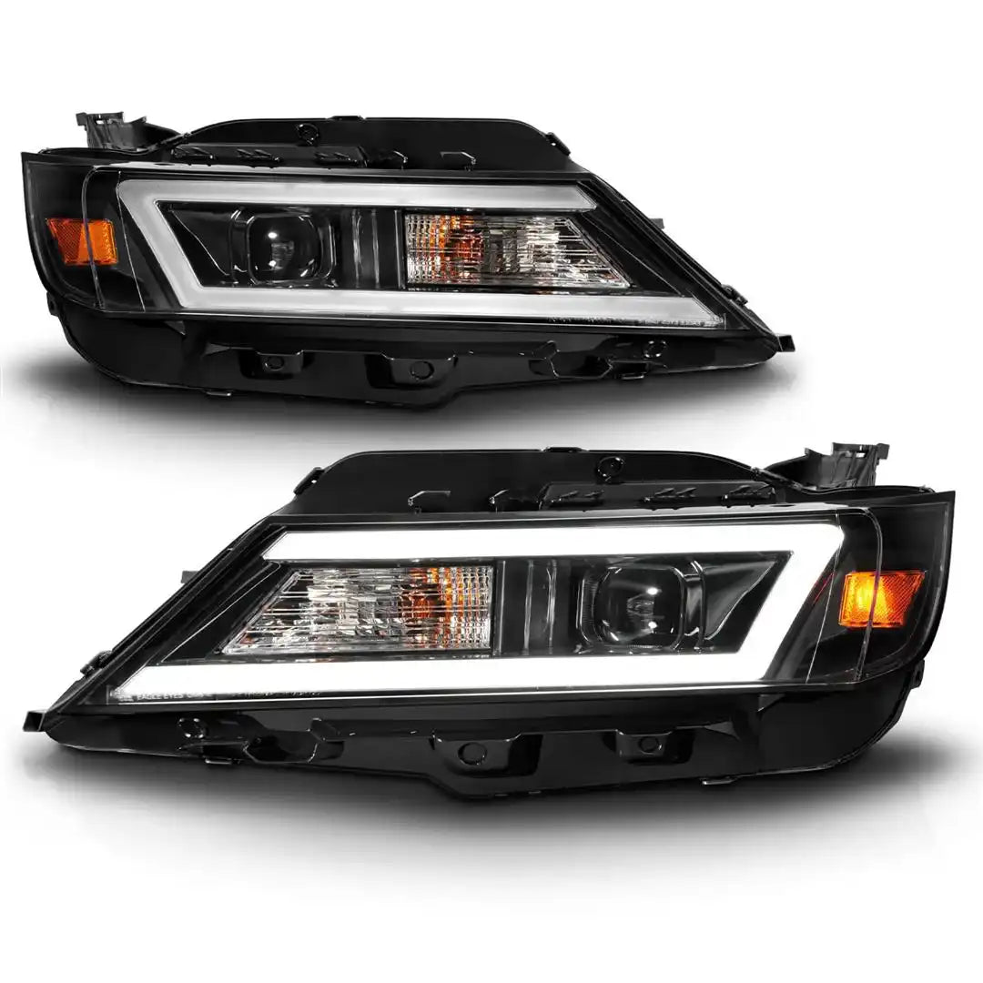 ANZO USA 121574 Headlight Assembly Halogen Bulb Projector Beam With LED Daytime Run