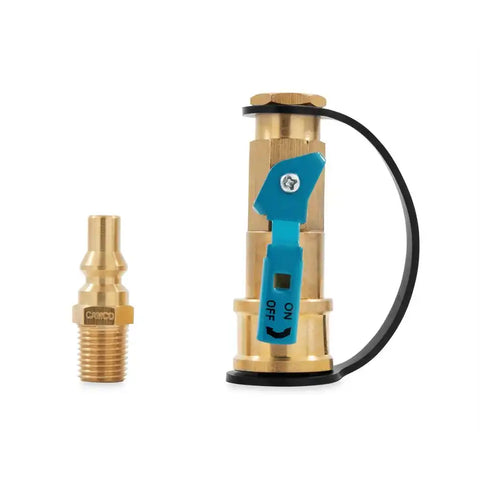 Camco 59853 Propane Hose Connector 1/4 Inch Female NPT Thread x Female Quick Connect Full Flow Plug: 1/4 Inch Male NPT x Male Quick-Connect Brass