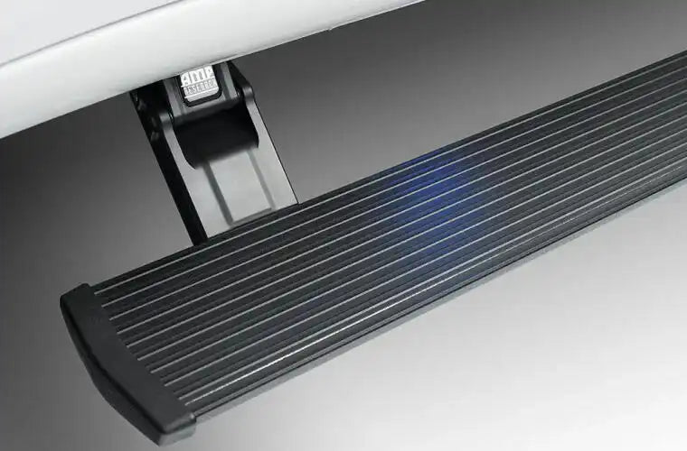 Amp Research 76338-01A Running Board PowerStep  Textured Black Die Cast Aluminum