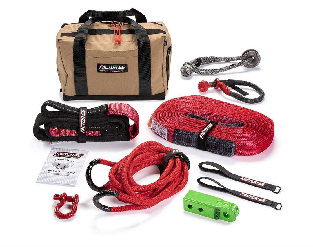 Factor 55 00494-08 Vehicle Recovery Kit Hemmingway Includes 1 Green Crosby Shackles