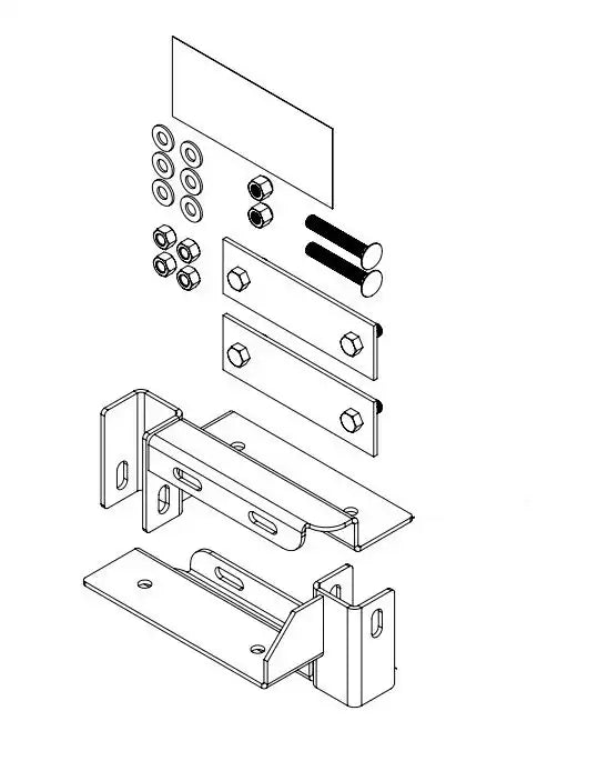 BackRack 30940W Headache Rack Mounting Kit For BackRack Racks White Drill Mount Si