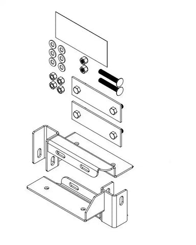 BackRack 30940W Headache Rack Mounting Kit For BackRack Racks White Drill Mount Si