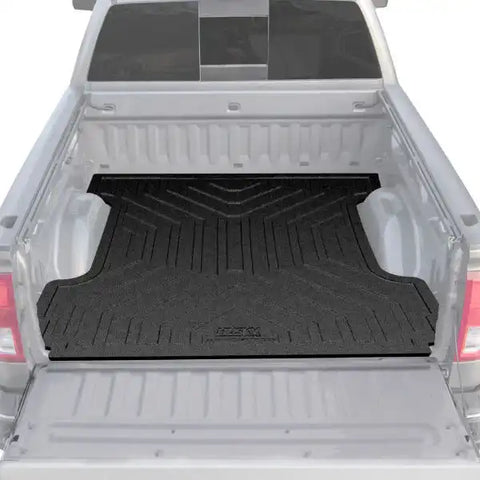 Husky Liner 16004 Bed Mat Direct-Fit Without Raised Edges Black Rubber Tailgate 