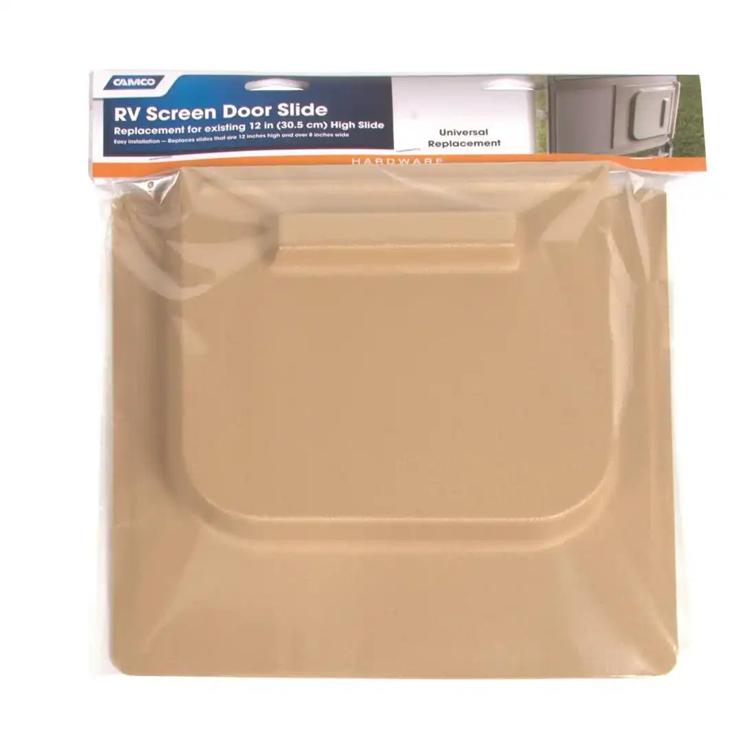 Camco 45511 Screen Door Slide With Door Slide Only 12 Inch Height x 11-1/2 Inch Width Beige Molded Plastic