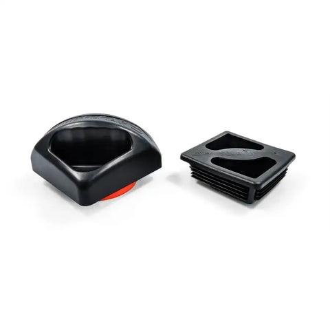 Camco 40310 Sewer Hose Storage Carrier Cap Use With Metal 4 Inch Square Sewer Hose Bumper Black