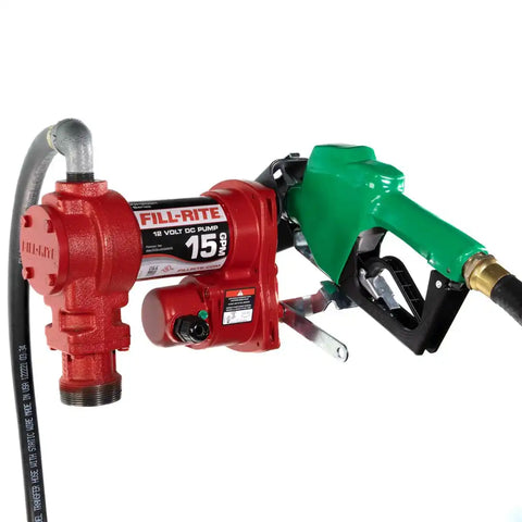 Fill-Rite FR1210HA1 Liquid Transfer Tank Pump H Series Diesel/ Gasoline/ Kerosene/ E15/ Biodiesel Up To B20 Electric 12 Volt DC Up To 15 Gallons Per Minute