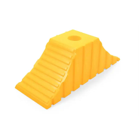Camco 44435 Wheel Chock Tandem Wheel Chock Yellow Hard Plastic Single