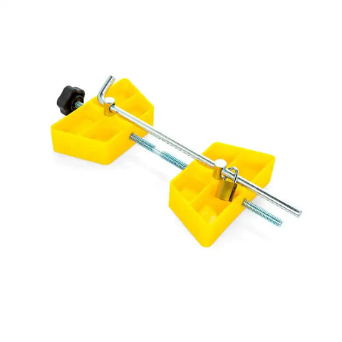 Camco 44642 Wheel Chock For Use With Tandem Tires With Lock Yellow Hard Plastic