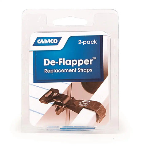 Camco 42083 Awning Fabric Clamp Strap De-Flapper For Use With De-Flapper 1 Inch Width x 13 Inch Length Package of 2