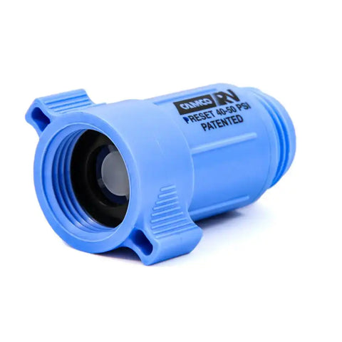 Camco 40143 Fresh Water Pressure Regulator Plastic Preset Pressure Range of 40-50 PSI Without Gauge Single
