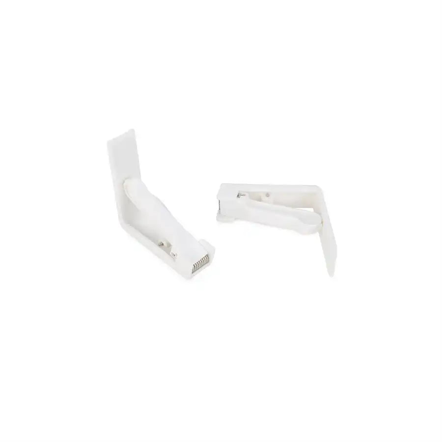 Camco 51077 Tablecloth Clamp For Tables Up To 1-1/2 Inch Thick White Plastic Spring Loaded