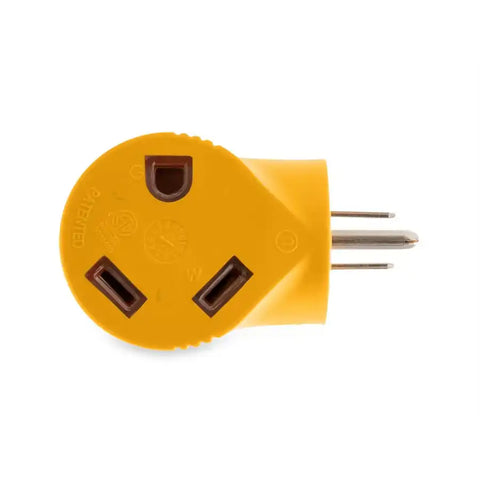Camco 55325 Power Cord Adapter Power Grip ™ For Connecting RV Power Inlet To Standard Power Source 15 Amp Male To 30 Amp Female 15 Amp