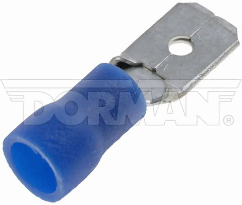 Dorman 85487 Wire Terminal End Conduct-Tite ® 0.250 Inch Male Quick Disconnect Terminal 16-14 Gauge Wire Blue Pack of 100