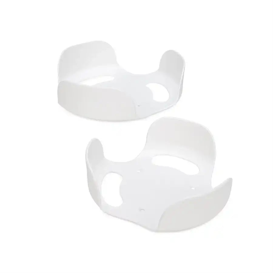 Camco 43601 Plate Holder Stack-A-Plate One For 7-1/4 Inch Plates and One For 10-1/4 Inch Plates With Non-Slip Backing for Storage in Cabinets Bright White