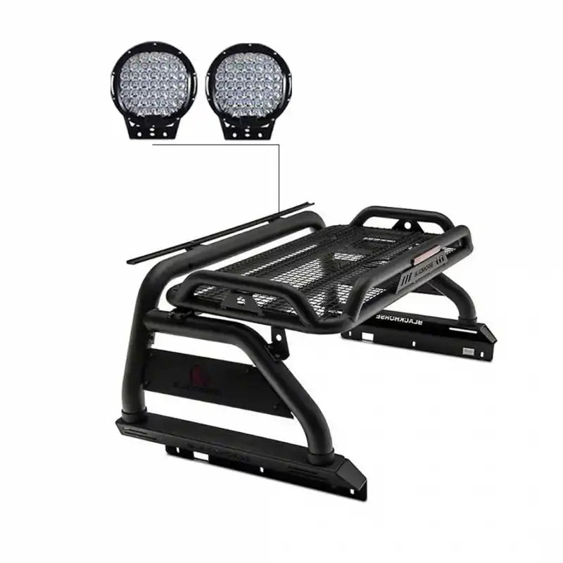 Black Horse Offroad ATRB6BK-PL69B Truck Bed Bar ATLAS 3 Inch Diameter Tube Style C