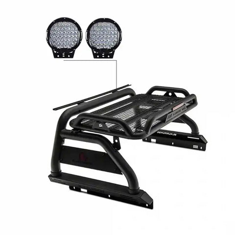 Black Horse Offroad ATRB6BK-PL69B Truck Bed Bar ATLAS 3 Inch Diameter Tube Style C