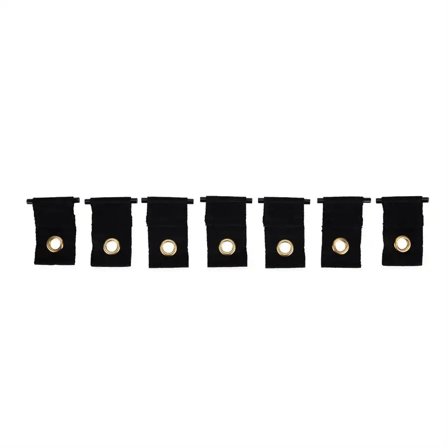 Camco 42733 Party Light Holder Awning Roller Bar Mounted Tab With Hook Fabric Clip With Metal Hook Package of 7 With English Language Packaging