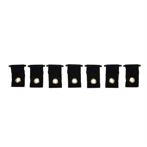 Camco 42733 Party Light Holder Awning Roller Bar Mounted Tab With Hook Fabric Clip With Metal Hook Package of 7 With English Language Packaging
