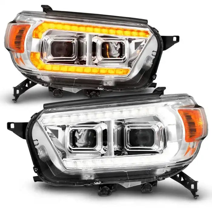 ANZO USA 111603 Headlight Assembly Halogen Bulb Projector Beam With Plank Style LED