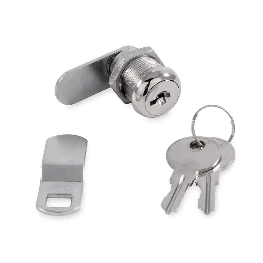Camco 44353 Lock Cylinder For Baggage Compartment Doors Keyed Cam Lock 7/8 Inch Length Single With 2 Keys