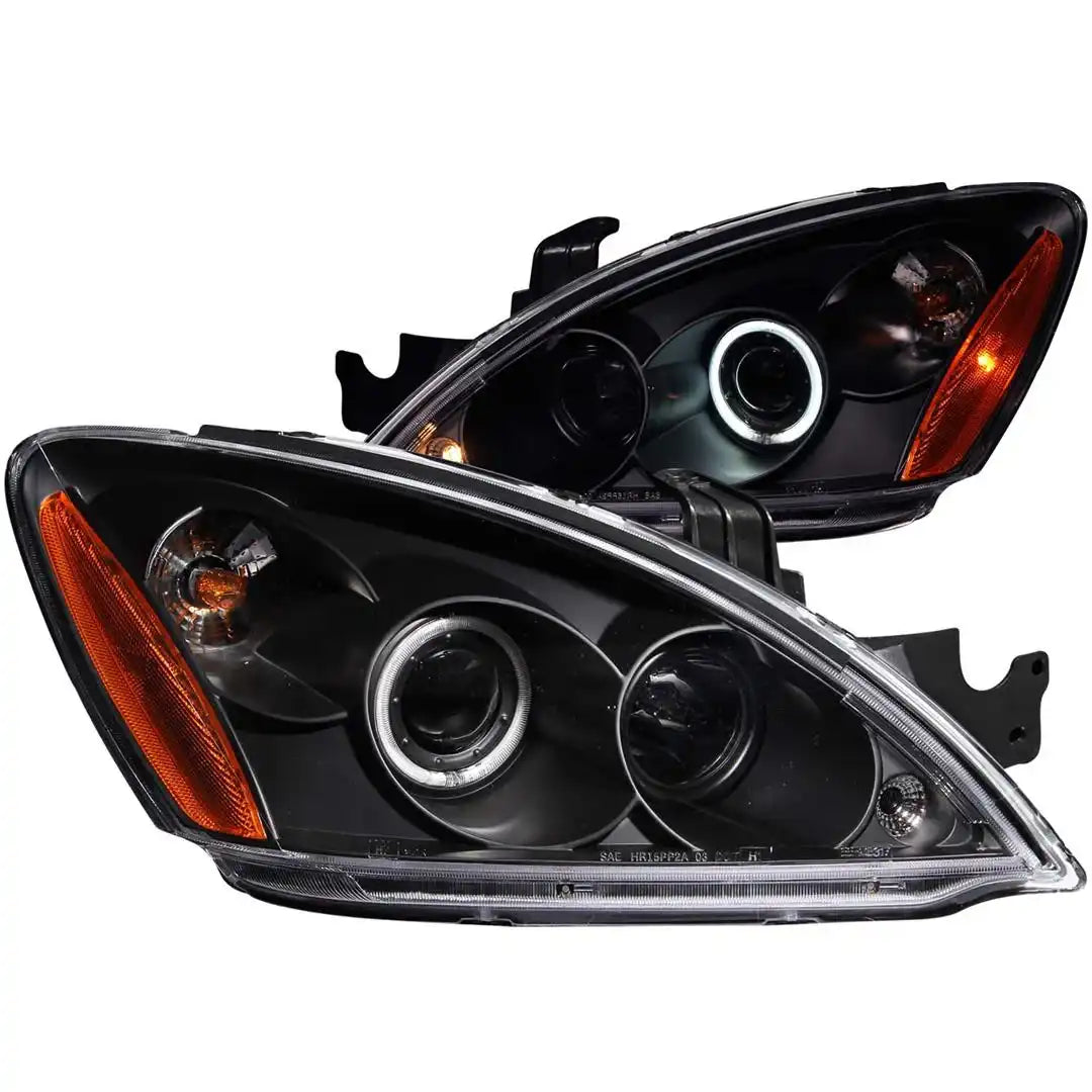 ANZO USA 121102 Headlight Assembly Halogen Bulb Projector Beam With Halo CCFL Bulb