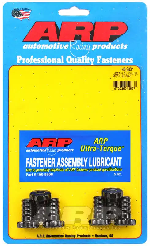 ARP Auto Racing 146-2801 Clutch Flywheel Bolt For Use With 4.0L Jeep 0.875 Inch Und