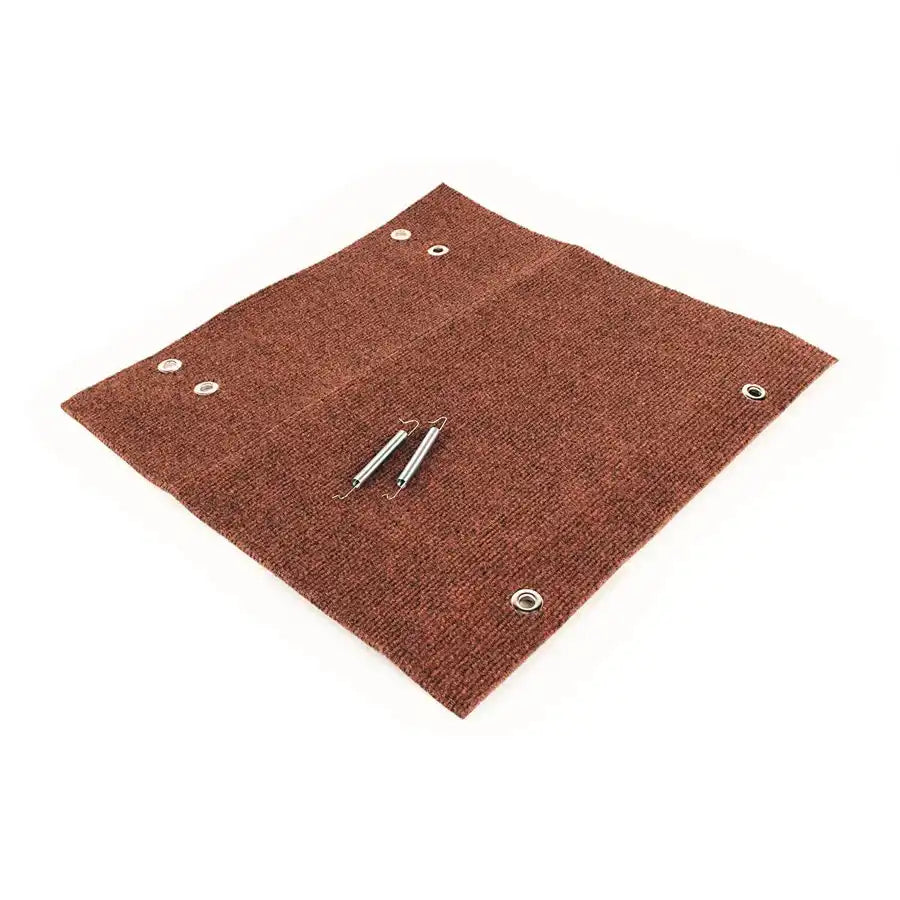 Camco 42921 Entry Step Rug Wrap Around Hook and Spring 18 Inch Width Brown Carpet