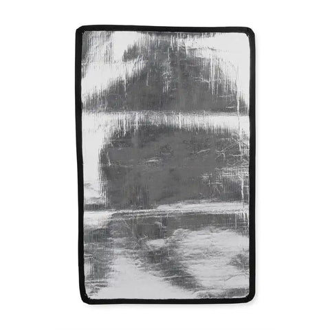 Camco 45148 Window Shade RV Door Window Manual 25-1/4 Inch Length x 16-1/4 Inch Width Black Nylon Ripstop With Reflective Backing