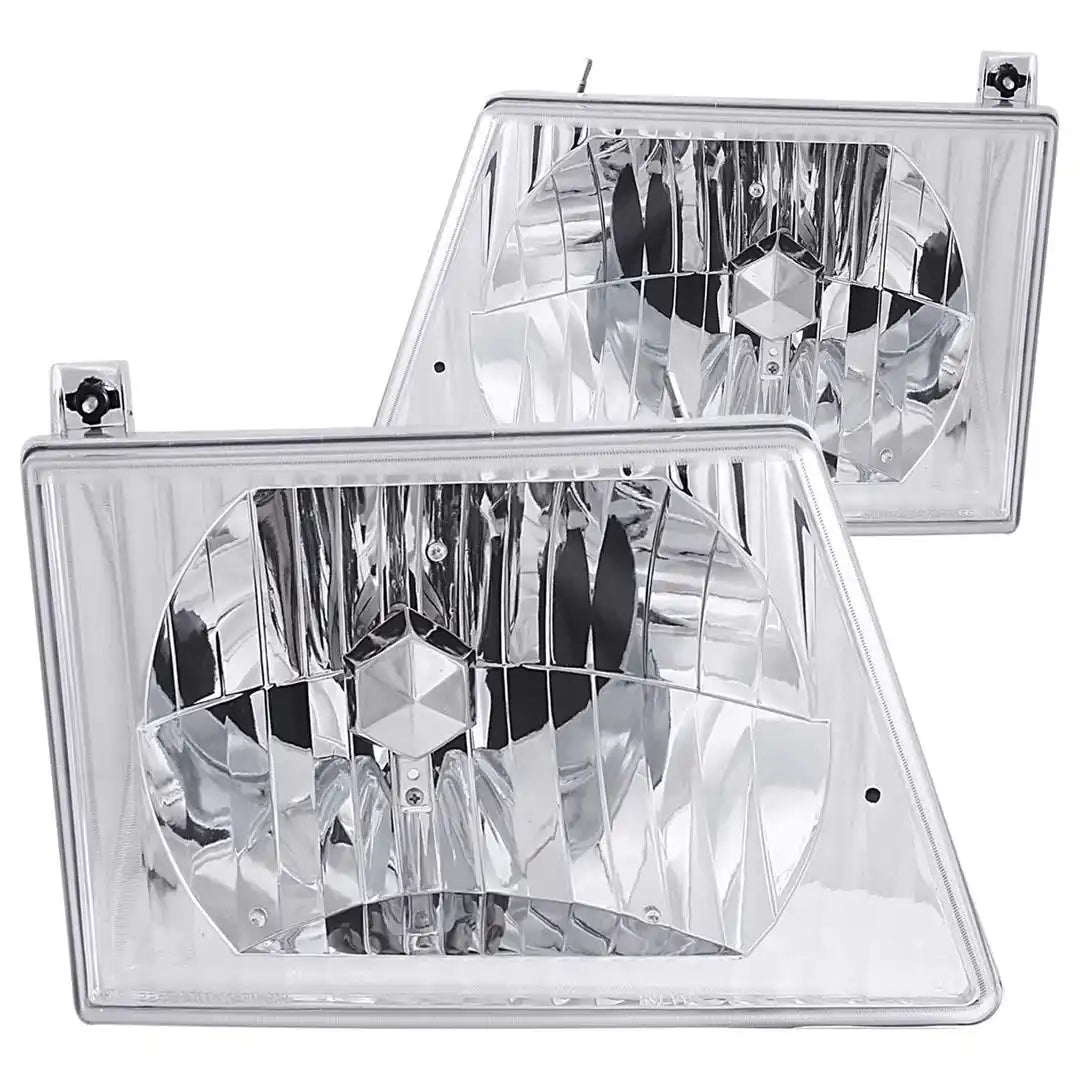ANZO USA 111026 Headlight Assembly Crystal Clear Halogen Bulb Standard Beam 9007 
