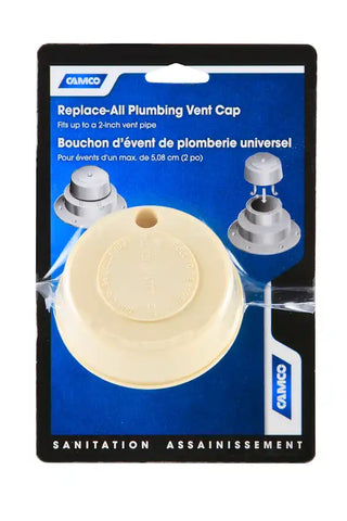 Camco 40134 Sewer Vent Cap Replace-All Replacement Cap Eliminates Need to Replace E