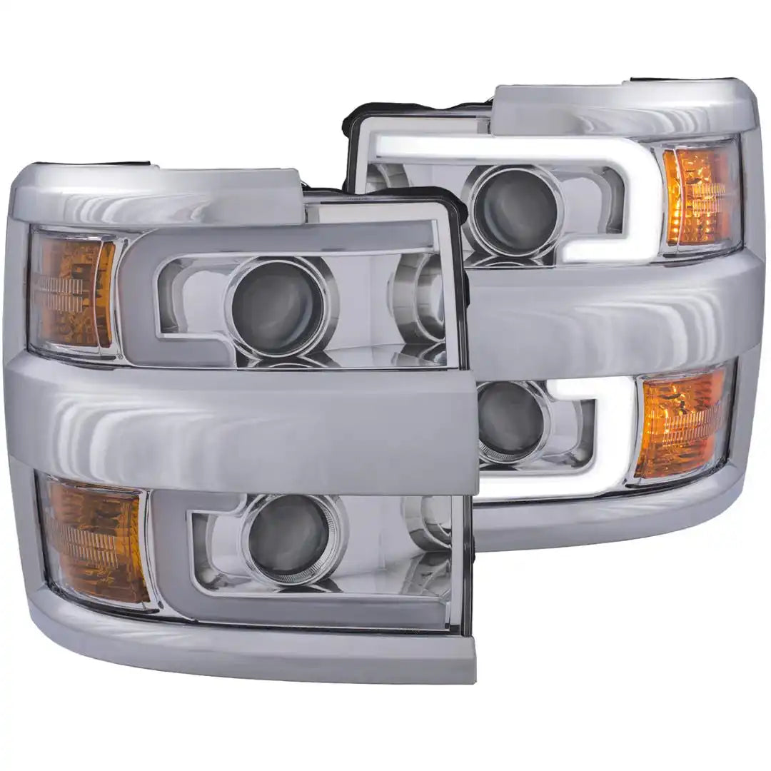 ANZO USA 111366 Headlight Assembly Halogen Bulb Projector Beam With Switchback Desi