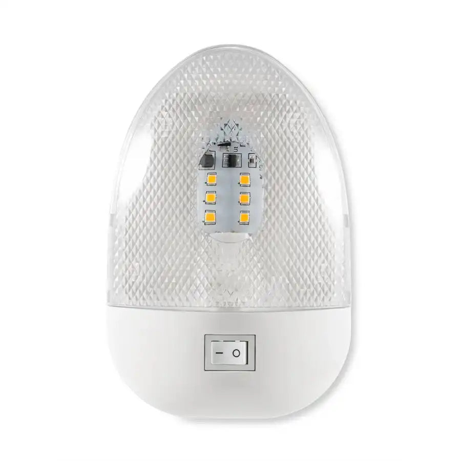 Camco 41331 Dome Light - LED Dome Light- LED Clear Single Light Dome One 160 Lumen LED Bulb Clear Bulb