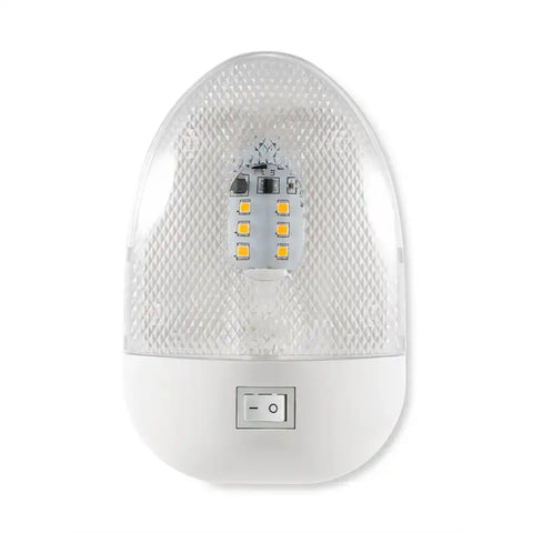Camco 41331 Dome Light - LED Dome Light- LED Clear Single Light Dome One 160 Lumen LED Bulb Clear Bulb