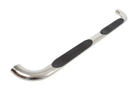 Dee Zee DZ372527 Nerf Bar With Step Pads 4 Inch Oval Bent Polished Stainless Stee