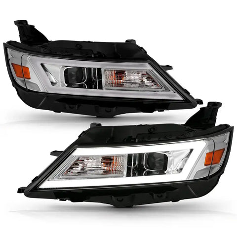ANZO USA 121575 Headlight Assembly Halogen Bulb Projector Beam With LED Daytime Run