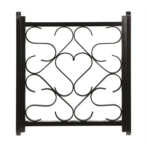 Camco 43993 Screen Door Grille For Protection of Door Screen Deluxe Scroll Design Adjustable From 20 Inch to 32 Inch Black