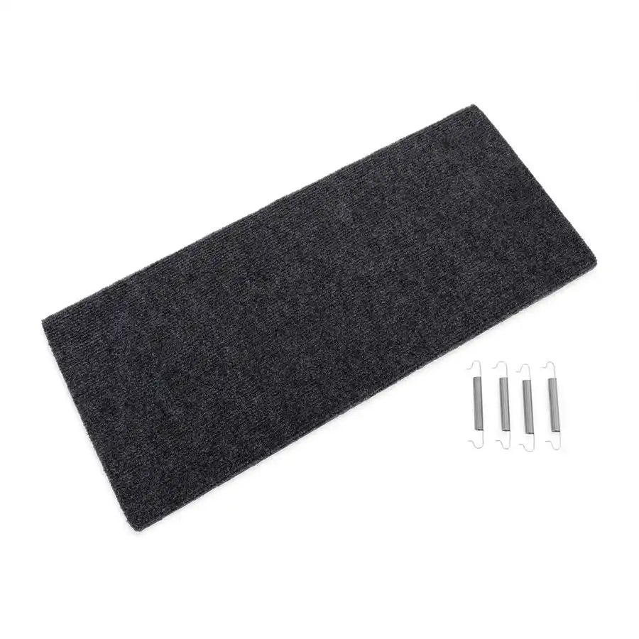 Camco 42935 Entry Step Rug Wrap Around Hook and Spring 23 Inch Width x 22 Inch Length Grey Carpet